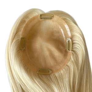 Mono Topper couleur or, cheveux humains vierges, Topper noué à la main pour femmes - Product Image 1