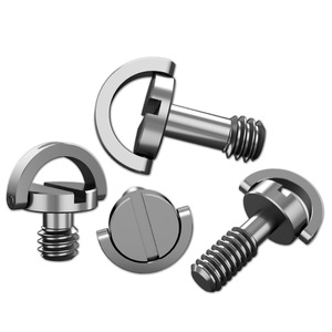 Stainless Steel C-Ring Screw 1/4 Inch Flat Ring Hand Tightening <b>Tripod</b> Head Quick Release Plate Camera Mount Screw - Product Image 1
