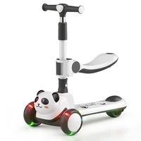 Trottinette pliable 5 en 1 pour enfants avec roues lumineuses, haut-parleur musical, pour enfants de 1 à 12 ans, jouet à roulettes pour tout-petits