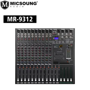 Console de mixage Audio professionnelle MR-9312 MR 9312, lecteur DJ, alimentation fantôme indépendante, 8 canaux USB, dent bleue