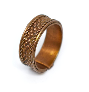 2027 Elegant Look Rose Gold Plated Wrist Pain Relief <b>Copper</b> Bracelets & <b>Bangles</b> Handmade Floral Hammered <b>Copper</b> Cuff - Product Image 3