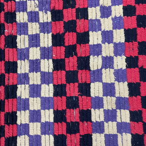 100% coton Kilim Dhurries Home Living Decor Check Pattern Designer Tapis brodés en noir rouge pour une utilisation en voiture - Product Image 1