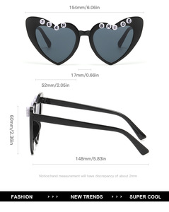 Lunettes de soleil cœur pêche avec lettrage pour mariée, protection UV400, monture complète, verres AC, pour fête nuptiale, JUSTMARRIED - Product Image 5