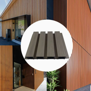 Panneau mural décoratif WPC 2026, imitation bois, revêtement extérieur, bardage, panneau composite rainuré pour la <span class=keywords><strong>décoration</strong></span> <span class=keywords><strong>de</strong></span> la maison et du jardin - Product Image 1