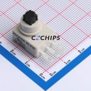 RT-PO2-3 Push Button Switch Through hole Component (THT),P=4.6mm Switch No Lock Round Button 7A 14V - Product Image 1