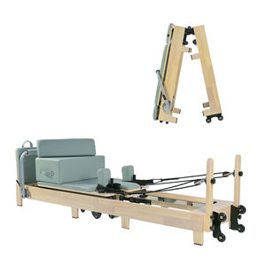 AOC-FL112 <span class=keywords><strong>Reformer</strong></span> de <span class=keywords><strong>Pilates</strong></span> Plegable de Roble Personalizado de Alta Calidad, Equipo de Fitness para Estudio de <span class=keywords><strong>Pilates</strong></span> y Uso Doméstico - Product Image 4