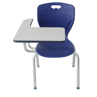 Chaise d'écriture multifonctionnelle moderne pour salle de classe et bibliothèque scolaire avec tablette pliable