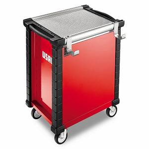 Usag Tool Trolley 519 Act10 Red Steel Mesh Enclosed Four-<b>Wheel</b> <b>Cart</b> <b>For</b> Workshop Storage - Product Image 1