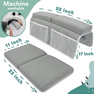 Ensemble d'agenouillères et de coudières de bain pliables pour bébé, genouillère de bain antidérapante pour bébé <span class=keywords><strong>avec</strong></span> poche en maille respirante - Product Image 4