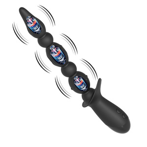 Charge Anal Beads <span class=keywords><strong>XXX</strong></span> G Spot Anal Vibrating Beads Dildo Vibrator Juguetes para adultos para masturbación femenina - Product Image 2