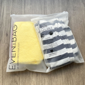 Double Side Printing Frosted PE Zipper <b>Bags</b> Custom Brand Logo Recyclable <b>Zip</b> Pouches For Garment Towel Apparel Storage Packaging - Product Image 3