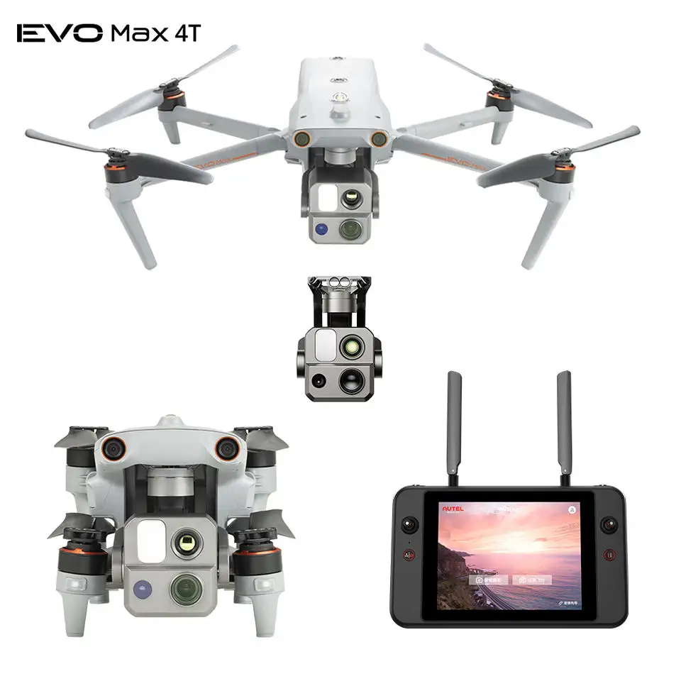 Autel Robotics EVO Max 4T Carbon Fiber Drone Frame 20km Hd Transmission 160x Zoom 42min Thermal UAV Mapping Expert Drone