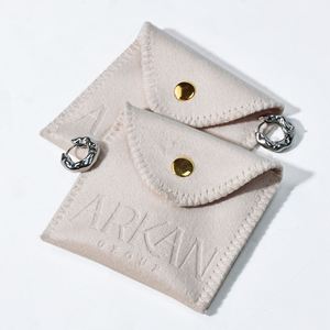 Custom logo Jewelry Packaging <b>Bags</b> Velvet Envelope Suede Dust Pouch Microfiber Jewelry Gift Pouch - Product Image 3