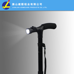 Jianlian Aluminum Alloy <b>Walking</b> <b>Stick</b> With Led Light Adjustable <b>Collapsible</b> For Elderly Hiking - Product Image 1