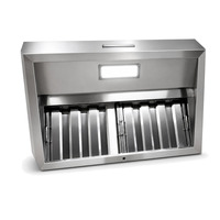 Hotte aspirante murale commerciale en acier inoxydable avec filtre à déflecteur pour cuisine, restaurant et hôtel
