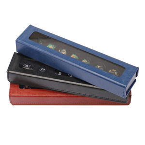 Étui à dés rectangulaire en cuir PU pour donjons <span class=keywords><strong>et</strong></span> dragons de dés faits à la main tranchants boîte de rangement de dés de jeu de société RPG du MDN - Product Image 2