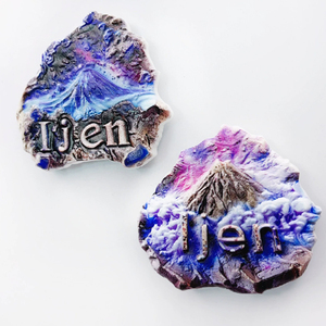Usine Logo personnalisé Impression Design créatif Résine Aimant de réfrigérateur <span class=keywords><strong>Volcanica</strong></span> Volcano Souvenir Aimant de réfrigérateur - Product Image 3