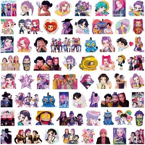 PVC không thấm nước bóng cán kỹ thuật số in Quỷ Slayer dán Kpop Thợ Săn hàng hóa phim hoạt hình Tự làm máy tính xách tay - Product Image 2