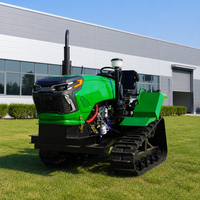 Tracteur chenillé miniature chinois 50 CV pour l'agriculture, avec motoculteur rotatif télécommandé pour la ferme