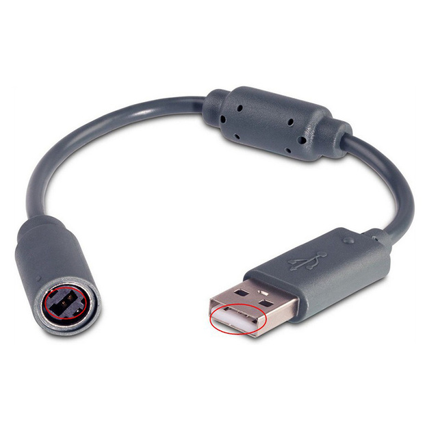 USB Port Cable Cord Adapter for Xbox 360 Controller Converter Wired Compatible for Xbox 360 Controller Conversion Cable