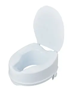 Siège de toilette surélevé de 4 "de hauteur avec serrure et couvercle, cuvette standard, rehausseur de commode 4" 6 ".