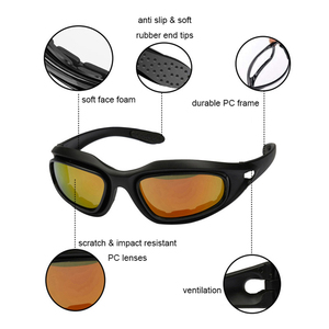 Gafas Tácticas de Venta de Fábrica, Montura Completa, <span class=keywords><strong>Lentes</strong></span> Intercambiables, Gafas de Sol Deportivas <span class=keywords><strong>para</strong></span> Ciclismo y Actividades al Aire Libre <span class=keywords><strong>para</strong></span> Hombres y Mujeres - Product Image 5
