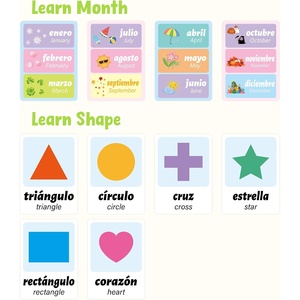 Español Inglés Bilingüe Tarjetas Flash Educativo Verbo Conjugación Adjetivo Color Frase Tarjetas para Niños Adultos Principiantes - Product Image 6