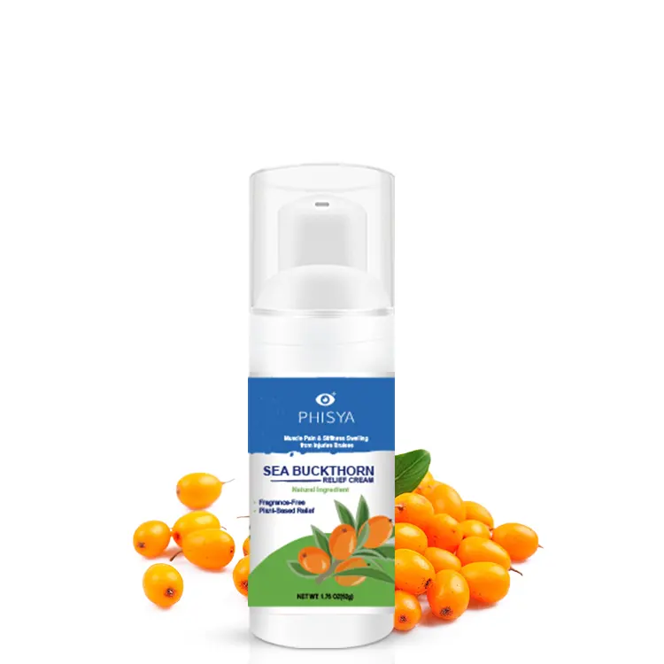 Wound,Muscle Painless Organic OEM Moisturizing Body Cream Sea Buckthorn Relief Pain Repairs Skin Cream