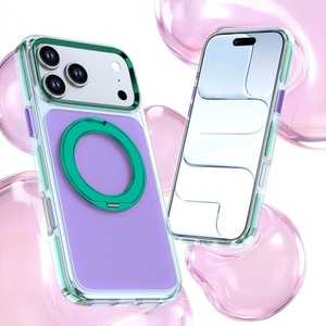 Nueva Funda Magnética Mate para iPhone 17 14 15 16 Pro Max con Protección de 360° °   Soporte de Anillo Metálico con Carga Inalámbrica y Cubierta Trasera Antigolpes - Product Image 3