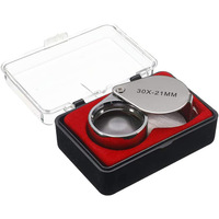 Portable Folding Triplet Jewelry Loupe 10x 20x 30x Magnifying Glass Pocket Size Diamond Magnifier Jewelry Tools Equipment