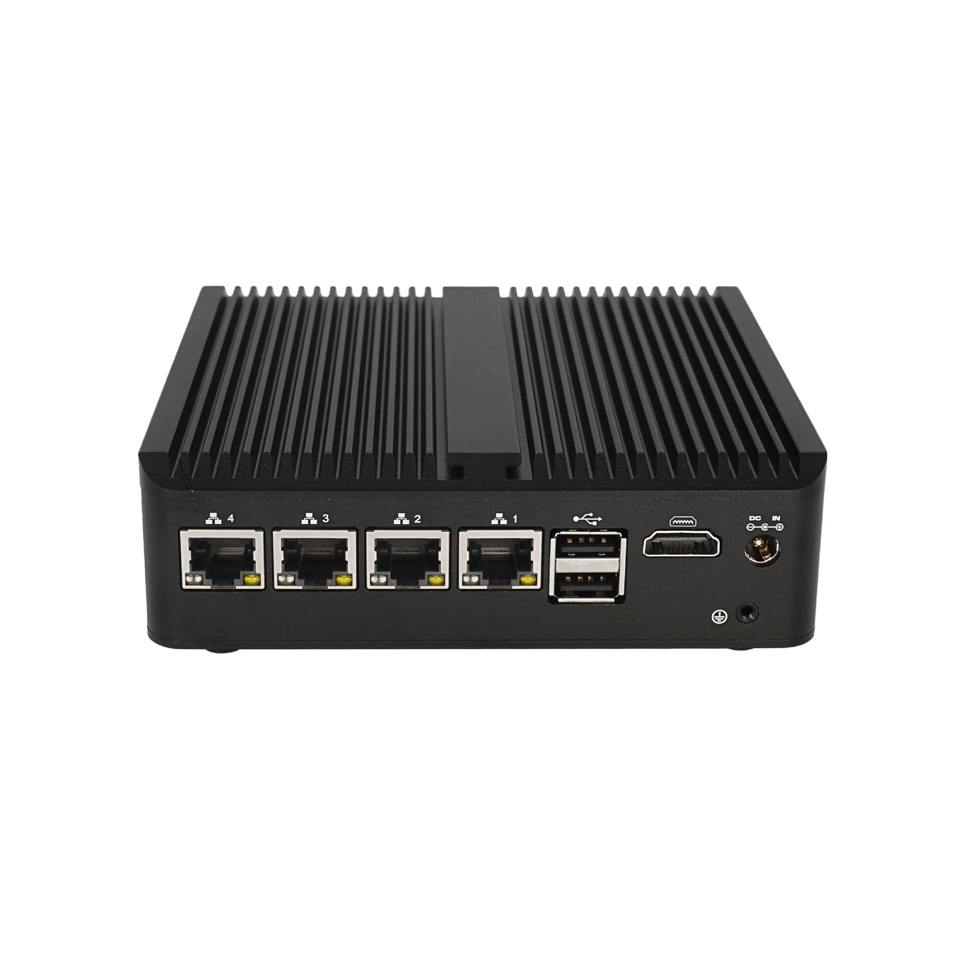 Mini pc 4 Lan dört çekirdekli N100 3.4 GHz VGA fansız kutu ev yönlendirici güvenlik duvarı Mini PC güvenlik duvarı sunucu Mini Pfsense