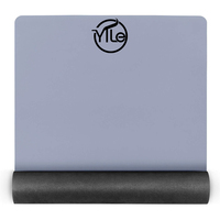 Tapis de yoga écologique naturel antidérapant au design personnalisé en caoutchouc PU imperméable avec motif imprimé pour le yoga chaud et le Pilates