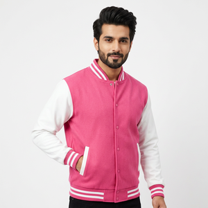 Veste varsity en laine et cuir de haute qualité pour homme, élégante, durable, coupe-vent, respirante, pour un usage décontracté - Product Image 1