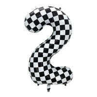 Nouveau ballon à carreaux noir et blanc de 40 pouces Joyeux anniversaire avec ballons Gif