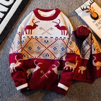 Pull en coton tricoté de haute qualité, décontracté et élégant, à col rond, grande taille, pour homme, vente en gros