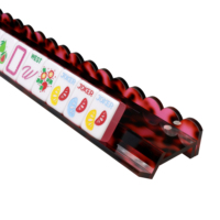 Support en acrylique rose tortue de 20 pouces pour 14 tuiles de mahjong, support de règle de mahjong portable avec gravure de LOGO