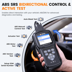 Ancel ad610 cộng với OBD2 máy quét tự động SAS SRS đọc mã động cơ phân tích ABS túi khí thiết lập lại công cụ cho xe chẩn đoán - Product Image 2