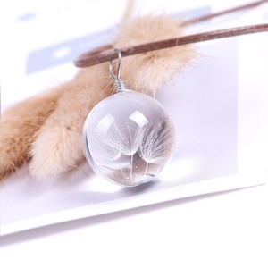 Thời Trang Hàn Quốc Phiên Bản Mới Bồ Công Anh Pha Lê Bóng Mặt Dây Chuyền Dây Da Vòng Cổ Pha Lê Bóng Nhà Máy Treo Vòng Cổ - Product Image 6