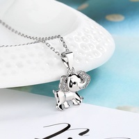 Collier avec pendentif éléphant pour enfants, bijoux en argent sterling S925