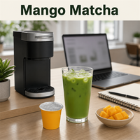 Capsules d'Espresso Matcha Cérémonielles, Boîte de 10 Capsules, Riches Capsules de Latte au Thé Vert, Dosettes Individuelles pour Machine à Café, Vente en Gros