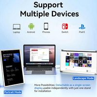 15.6 Triple Portable Monitor Laptop S6 IPS FHD 1080P Type C Business Use Extended Screen Plug & Play Dual-Sided External Display