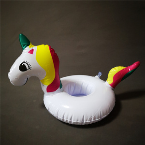 En gros, porte-gobelets flottants gonflables en plastique, forme <span class=keywords><strong>cheval</strong></span> rond, personnalisables, pour fête au bord de la piscine, pour boissons et glace - Product Image 3