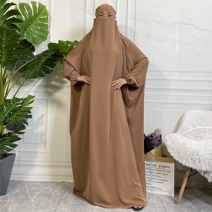6493# <b>Eid</b> Hooded Muslim Women Hijab <b>Dress</b> Prayer Garment Jilbab Abaya <b>Long</b> Full Cover Ramadan Gown Abayas Islamic Clothing Nida - Product Image 6