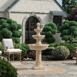 Fuente de Agua de 3 Niveles para Interiores/Exteriores, Estilo Italiano Tradicional, Ligera, de Fibra de Vidrio, 48 Pulgadas de Alto, Marca Stafford - Product Image 3