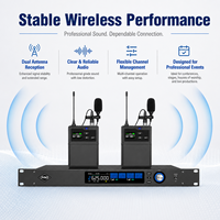 Sistema de Micrófono Inalámbrico UHF de Doble Canal Profesional SPQ2-L, Ideal para Entrevistas, Grabaciones y Presentaciones