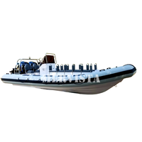 Bateau de pêche gonflable à coque rigide en fibre de verre Polit RIB 700 à vendre