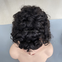 Prothèse capillaire masculine populaire 8x10 en cheveux humains, perruque respirante de 20 mm, perruque en dentelle à ondulations afro bouclées, toupet en cheveux humains pour hommes noirs