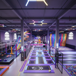Parque <span class=keywords><strong>de</strong></span> Diversiones Interior Personalizado <span class=keywords><strong>de</strong></span> Estilo Moderno, con Toboganes y Trampolines, Fácil <span class=keywords><strong>de</strong></span> Operar - Product Image 2