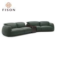 Moderne Modulare L-förmige Ecksofa-Garnitur aus Leder, Schlafsofa-Set, Wohnzimmermöbel für Zuhause