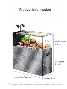 Acuario Rectangular de Vidrio Ultra Blanco con Filtración Superior, Madera Contrachapada Sólida, Luces LED, Drenaje con un Clic, <span class=keywords><strong>para</strong></span> Peces Bala - Product Image 6